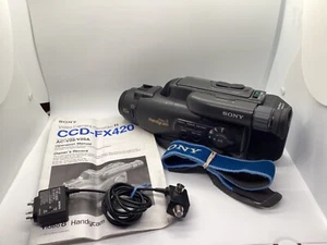 Vintage Sony Video 8 Handycam CCD-FX420 with Bag and Accessories - UNTESTED - Picture 1 of 22