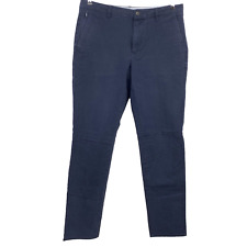 Bonobos Men Size 33 x 34 Pants Chinos Navy Blue Slim Straight Cotton Stretch