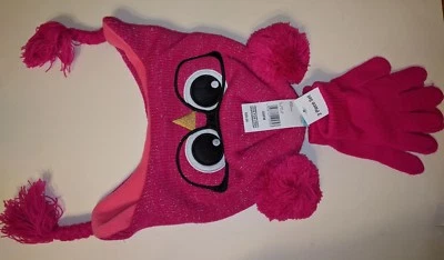 Sombrero y guantes elásticos Joe Boxer para niñas - Búho Foto 1 de 3