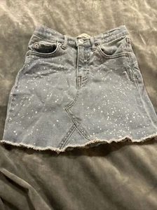 Levis Strauss & Co Vintage Girls Light Wash High Rise Jean Skirt Size 8 - Picture 1 of 5