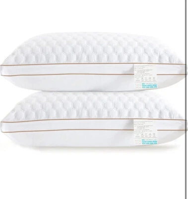Pillows for Sleeping, SSZTI Bed Pillows Set of 2, 16 x 24 in White - Image 1 of 4