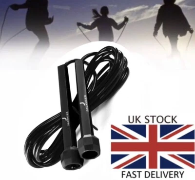 SKIPPING ROPE FITNESS SPEED EXERCISE BOXING GYM JUMP WORKOUT ADULT KIDS FREE P&P - Image 1 of 4