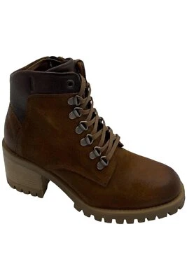 Miz Mooz Leather Lace-Up Boots McKinley Hickory - Image 1 of 3