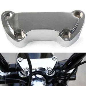 1" Handlebar Riser Top Clamp Cover Chrome For Harley Dyna Softail Sportster 883 - Picture 1 of 9