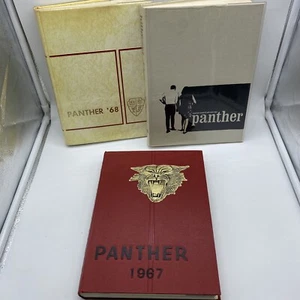 Lot of 3 1967 1968 1969 Panther Hillcrest High School Yearbooks Dallas Texas - Picture 1 of 11