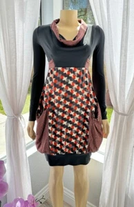 Silk Printed Peasant A Line Dress Size S Small EUC Anthropologie Beatrice B - Picture 1 of 10