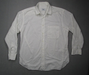 Brioni Dress Shirt Mens Large White Button Up Work Neiman Marcus Made in Italy