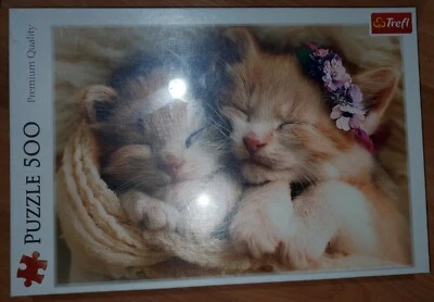 Rompecabezas de 500 piezas para gatitos dormidos - Rompecabezas adorablemente perfecto para gatitos 48 x 34 cm Foto 1 de 4