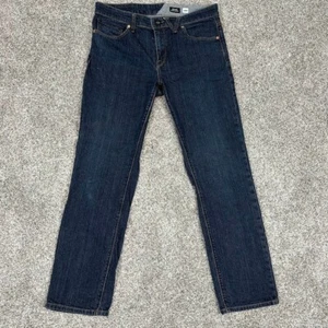 Volcom The Solver Jeans Men's 32x30 Blue Modern Loose Straight Dark Denim - Picture 1 of 10