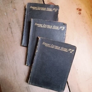 Hawkins Electrical Guide Lot of 3 Vol 2 3 6 1917 Questions Answers Illustrations - Picture 1 of 10
