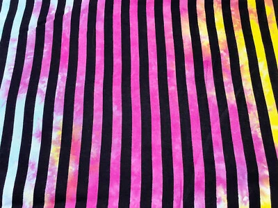 Multi Striped Fabric Rayon Fabric Dressmaking Fabric 5 Yard Fabric Crafting US - Image 1 of 4