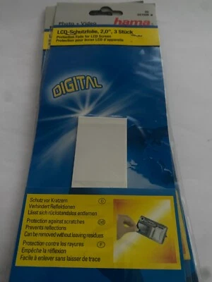 Hama 3 x LCD Display Screen 2" inch Foil Screen Protector for Camera DSLR Etc - Image 1 of 3
