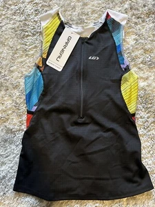 Louis Garneau Vent Tri Shirt Women Size M Sleeveless Pockets MSRP $82 NWT - Picture 1 of 6