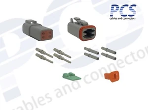 Deutsch DT Series Waterproof Connector 4 WAY KIT - Multiple Pack Sizes - Grey - Picture 1 of 9