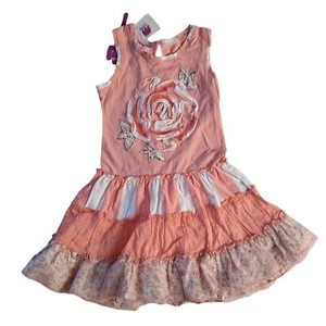 Girls Beetlejuice Dress Tiered Layers Petticoat Slip Embroidered Ruffles Flowers - Picture 1 of 12