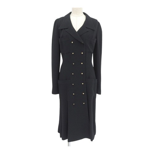 Cappotto doppiopetto Chanel Coco vintage P08239V04917 nero accessori r5_07 Vd