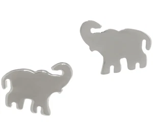 JZ by Jennifer Zeuner Sterling Silver Icon Stud Earrings, Elephant Shape, Size - Imagen 1 de 1