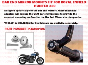 BAR END MIRROR MOUNTS FIT FOR ROYAL ENFIELD HUNTER 350 - Picture 1 of 4