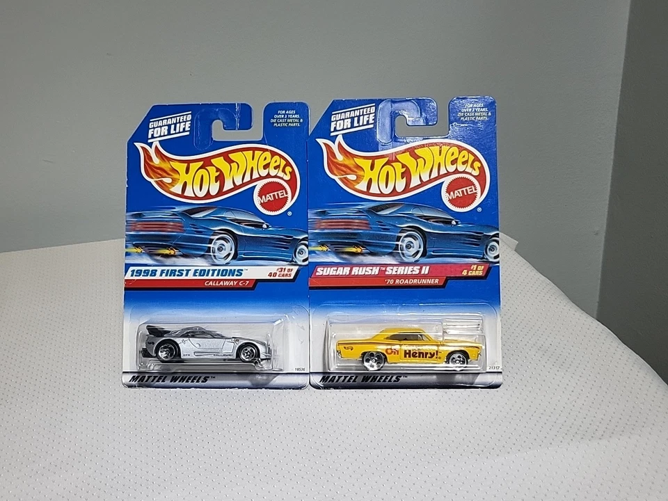 Hot Wheels Vintage '97 y '98 Callaway C-7 Primeras Ediciones y 1970 Road Runner  Foto 1 de 1
