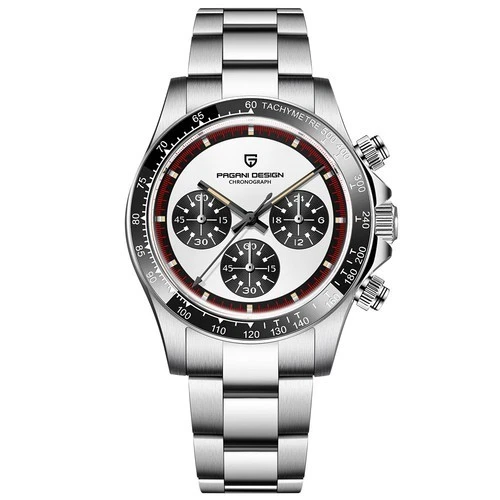 Pagani Design Paul Newman Daytona 39mm Silver Stainless Steel Men's Wristwatch