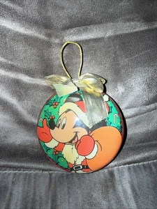 Round Mickey Mouse Christmas Ornament Double Sided - Picture 1 of 7