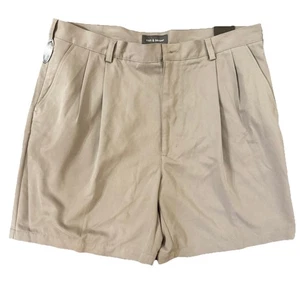 Croft & Barrow Microfiber Mens Golf Shorts 40 Khaki Pleated New w/ Tags - Picture 1 of 6