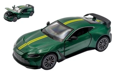 MODELLINO AUTO STATICO RE.EL.TOYS ASTON MARTIN V12 VANTAGE VERDE W/GIALLO 1/32 - Immagine 1 di 4