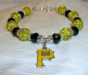 Pittsburgh Pirates~P Logo Charm~Bracelet~Jewelry~Starling Marte~Christmas Gift!! - Picture 1 of 3