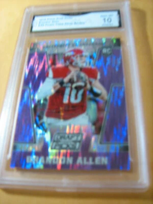 BRANDON ALLEN JAGUARS BRONCOS 2016 PRIZM DRAFT PICKS PURPLE FLASH RC GRADED 10 - Image 1 of 2