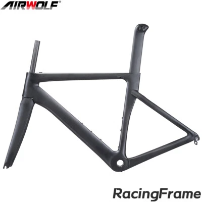 AIRWOLF T800 Carbon Rennrad Fahrrad Rahmen 700*23c Aerodynamisches V-Bremse UD - Bild 1 von 4