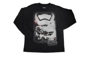 Star Wars Youth Boys The Force Awakens Stormtrooper L/S Black Shirt New L - Picture 1 of 6