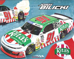 2025 JOSH BILICKI "RITA'S ICE CUSTARD" #91 NASCAR XFINITY SERIES POSTCARD - Picture 1 of 2
