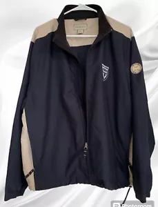 Vtg Cutter & Buck 65th Senior PGA Windbreaker Mens Golf Sz M Black & Beige EUC - Picture 1 of 21