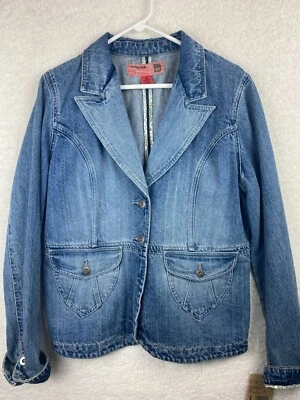Chaqueta vaquera vintage Y2K Mossimo estilo occidental bolsillos con solapa para mujer XXL botón Foto 1 de 4