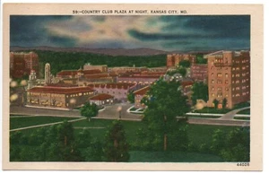 Postal Country Club Plaza at Night Kansas City MO Street Scene WB sin publicar - Imagen 1 de 11