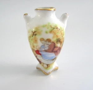 dollhouse doll house miniature VICTORIAN PORCELAIN VASE MAN WOMAN PICTURE #5 - Picture 1 of 2
