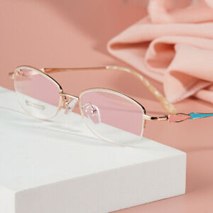 Womens Oval Half Frame Glasses Frames Fashion Eyeglasses Frames RX-able H