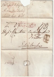 1835 MAGENTA GODSTONE PENNY PENNY ENVOLTURA No 2 R/H LIMPSFIELD LONDRES ADDL1⁄2d >EDIN - Imagen 1 de 1