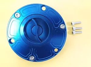 For APRILIA RSV1000 Mille 1998-2003 Keyless Fuel Gas Cap Blue Tuono 1000 2003-04 - Foto 1 di 2