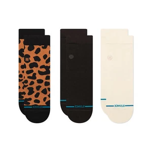 Stance 3er Pack Animaniac Quarter Women Socken Black Animal Creme S M NEU - Bild 1 von 2