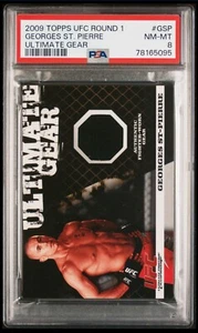 2009 Topps UFC Round 1 Georges St-Pierre 1st Rookie Patch RPA /500 PSA 8 Highest - Picture 1 of 2