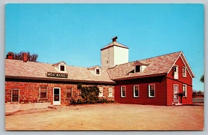 Postcard Meat Market Amana Iowa Westphalian Sugar Cured Ham And Bacon A4 - Picture 1 of 2