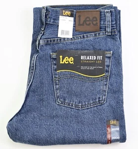LEE RELAXED FIT STRAIGHT LEG JEANS Men`s Sizes Medium Stone 100% Cotton New - Picture 1 of 8