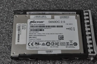Cisco Micron S650DC HX-SD800GBEK9 800GB SAS 12Gb/s 2.5" SSD - Image 1 of 4