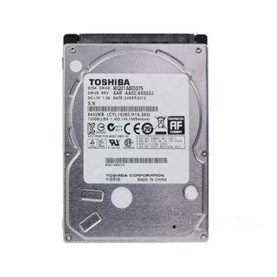 Toshiba 750GB MQ01ABD075 5400RPM SATA 2.5" Laptop HDD Hard Disk Drive - Image 1 of 3