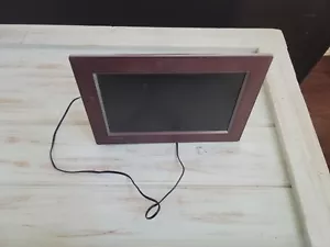 Philips 10" LED Mahogany Wood Frame Picture Wall Digital Desk Photos Panel - Picture 1 of 1