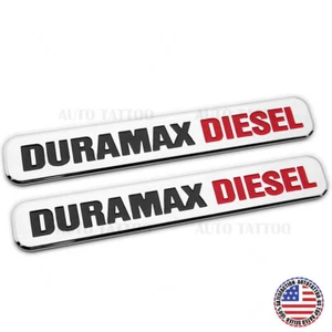 2x 01-21 Chevy GMC Duramax Diesel Door Hood Fender Tailgate Letter Logo Emblem - Picture 1 of 8