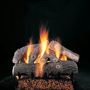 Rasmussen Frosted Oak Log Set w/ 18in. (F) Burner and Pilot w/ Remote, NG, 18in. - Picture 1 of 5