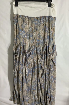 SURREALIST USA Boho Skirt Blue Pink Frilly Long 3 - Image 1 of 4