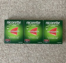 Nicorette InvisiPatch (Step 1) 7 X 25mg Patches - 3 Packets (21 Patches Total)